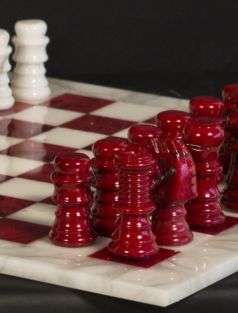 Etruria alabastri - lavorazione alabastro Volterra - marble chessboards