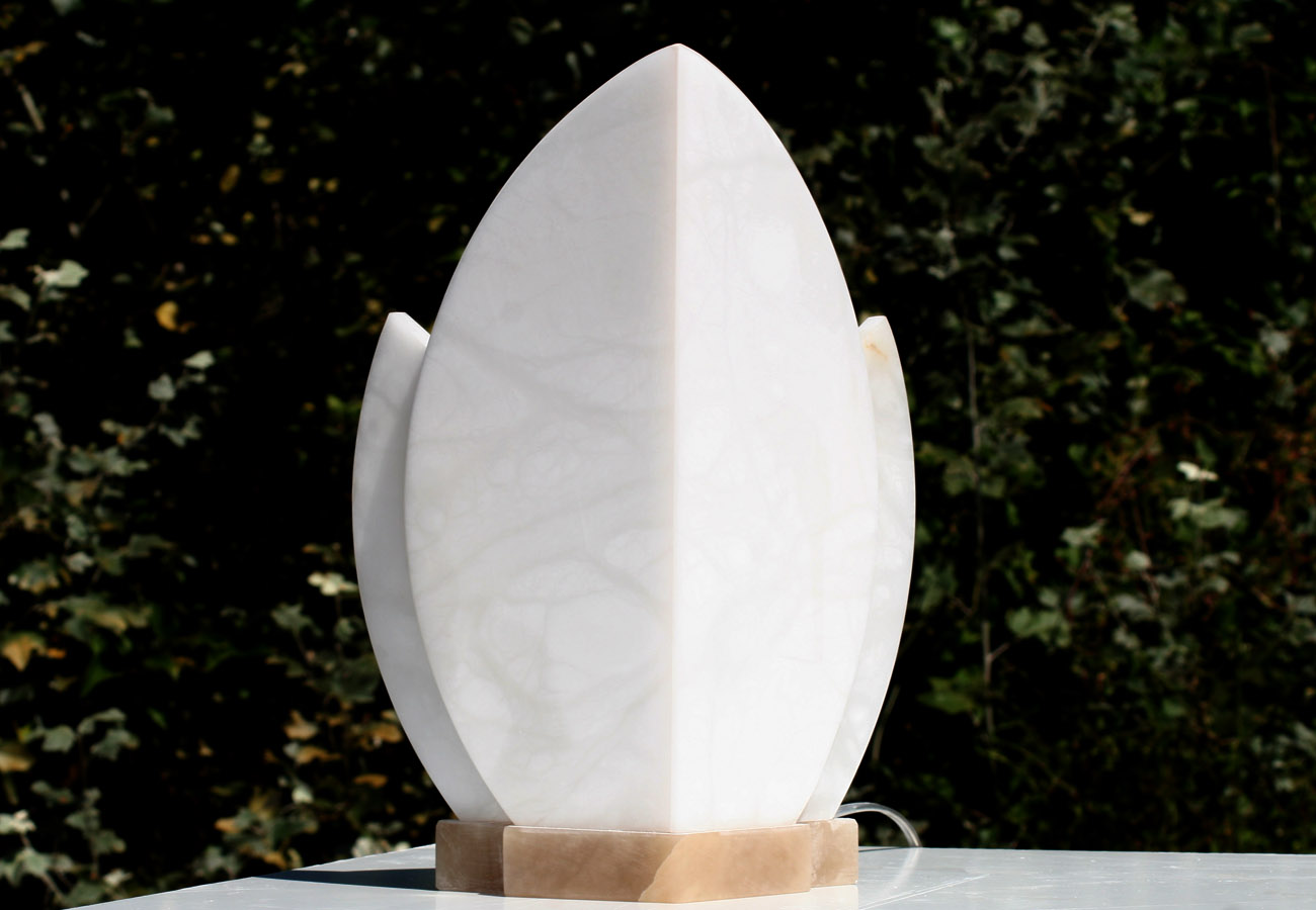 Etruria alabastri - lavorazione alabastro Volterra - lampade alabastro bianco e colorato